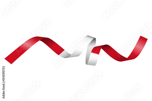 Set of flag ribbon with colors of   for independence day celebration decoration
