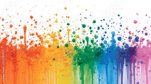 Abstract colorful watercolor on a Transparent Background