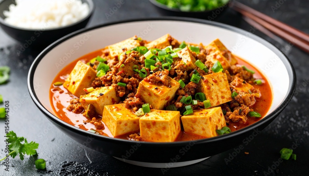 Chinese Food Mapo Tofu Dish With meat Chinese Food Mapo Tofu Dish With meat