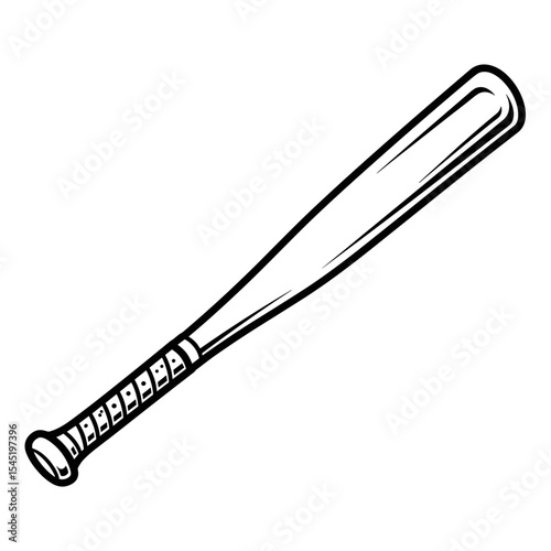 Baseball bat representing essential equipment for the game of baseball