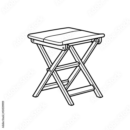Folding garden stool in a simple and functional design