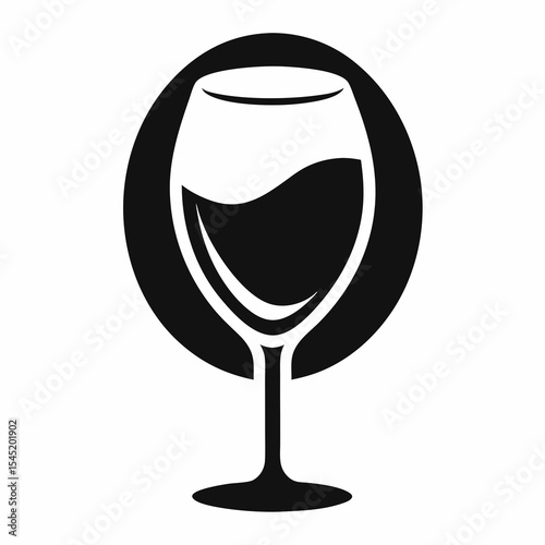 Wine glass with red wine isolated on white background