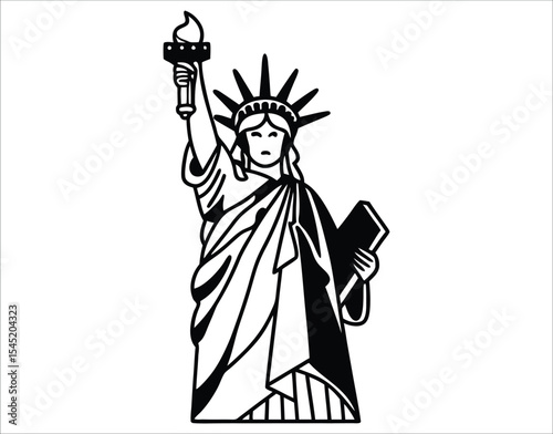Famous American Monument Silhouette