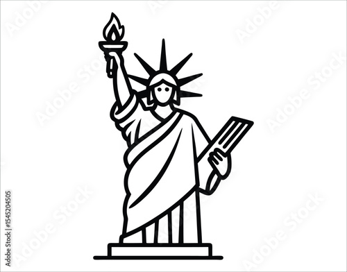 American Landmark Line Icon