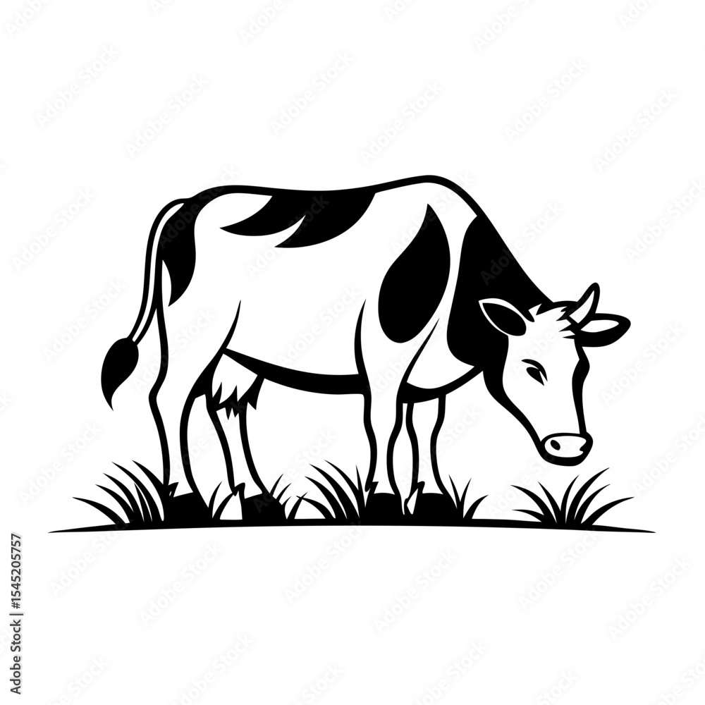 Fototapeta premium vector image of a cow