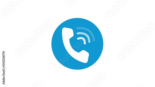 Wallpaper Mural Phone Receiver Icon with Sound Waves Animation, Simple Ringing Phone Animation Torontodigital.ca