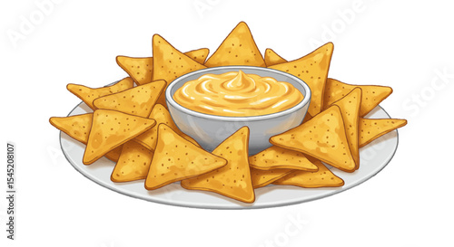 nachos and salsa dip
