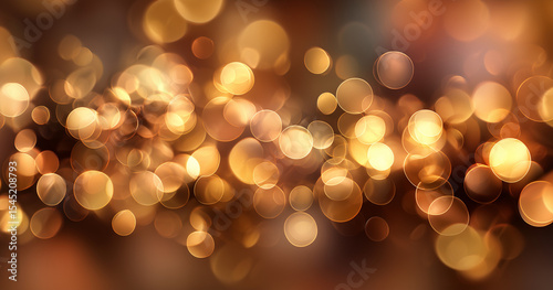 Blurred background of bokeh lights in warm tones
