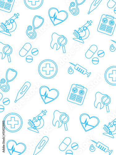 National Doctors Day medical white background with linar medical icons