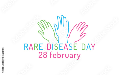 Rare Disease Day icon. Editable vector illustration