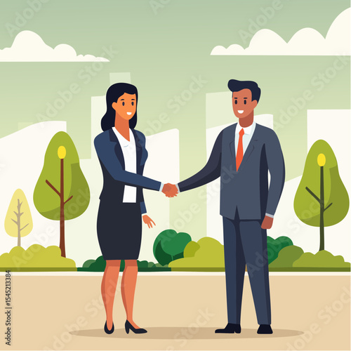 Business people shaking hands