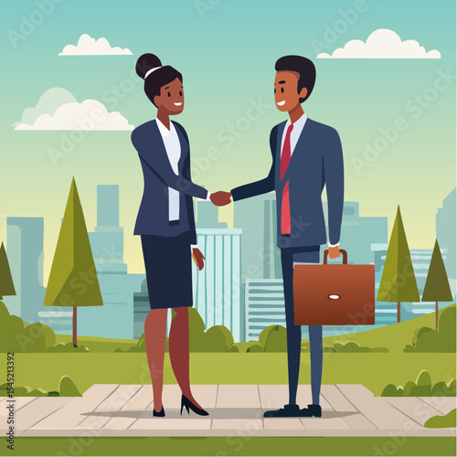 Business people shaking hands