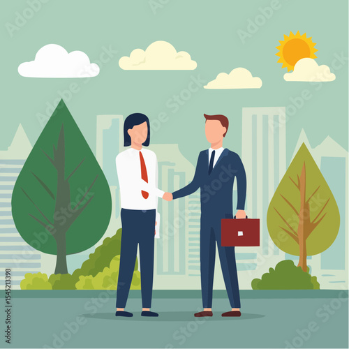 Business people shaking hands