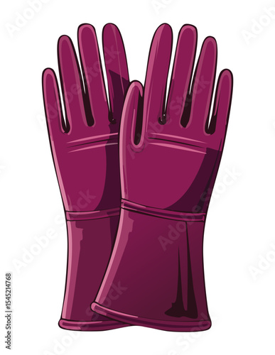 Elegant Dark Pink Protective Gloves