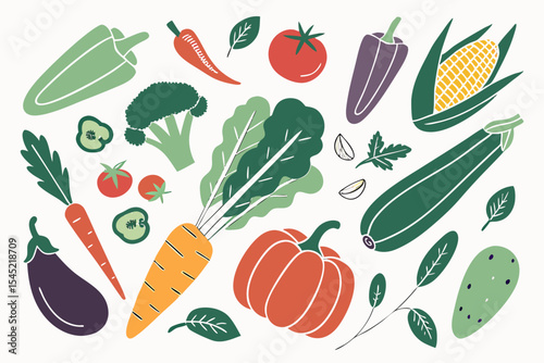 set of vegetables