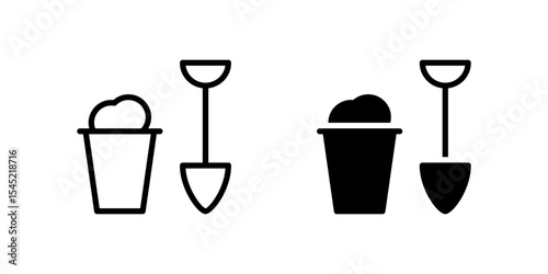 Sand Icon Set suitable for beach or play themed designs.