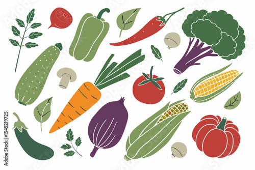 set of vegetables