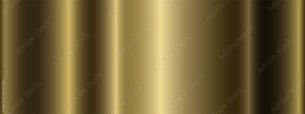 Fototapeta premium Golden metallic gradient with highlights. A pattern with a shiny metallic gradient. The texture of the smooth foil. Vector EPS 10.
