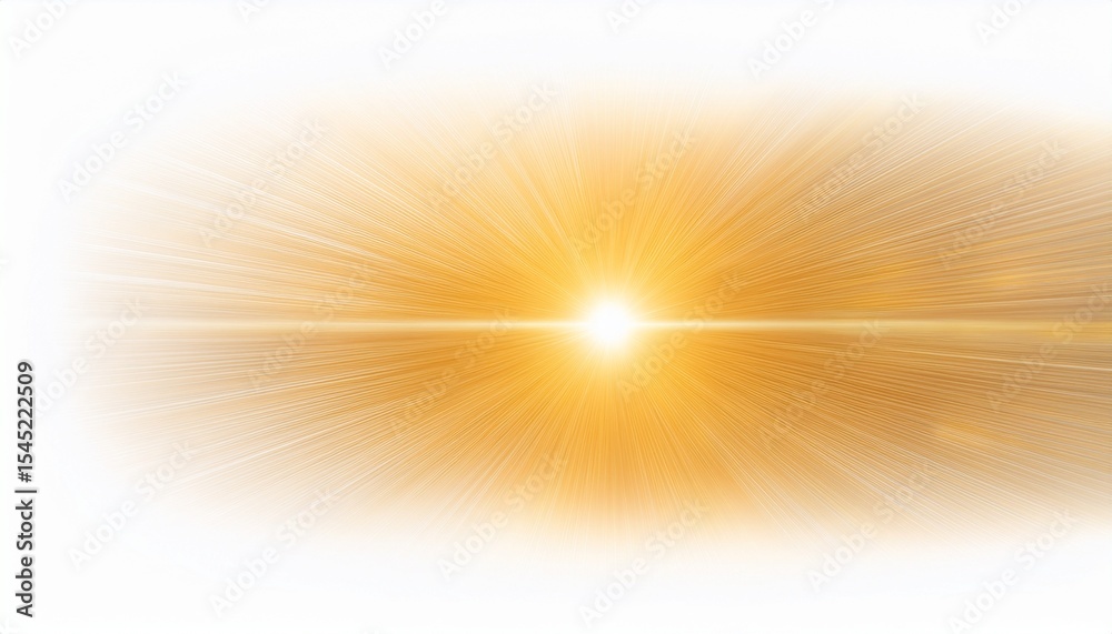 Obraz premium soft yellow sunlight rays and glowing flare light effect isolated on white background warm lens flare sparkle overlay sun glow shiny light transition
