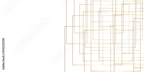 Abstract colorful golden geometric square and triangle shape, Abstract golden lines pattern texture business background. perfect random abstract line background.  Geometric white background with gray 