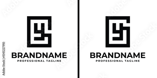 Letters GY Monogram Logo, suitable for any business with YG or GY initials