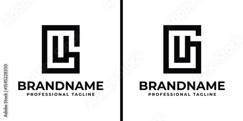 Letters GU Monogram Logo, suitable for any business with UG or GU initials