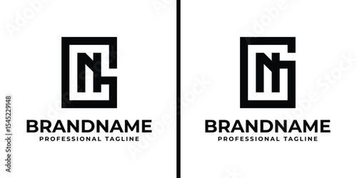 Letters GN Monogram Logo, suitable for any business with NG or GN initials