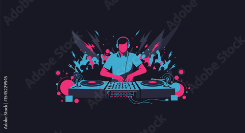 Neon Synthwave: Electric DJ Night