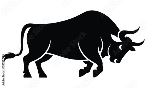 vector illustration of a bull