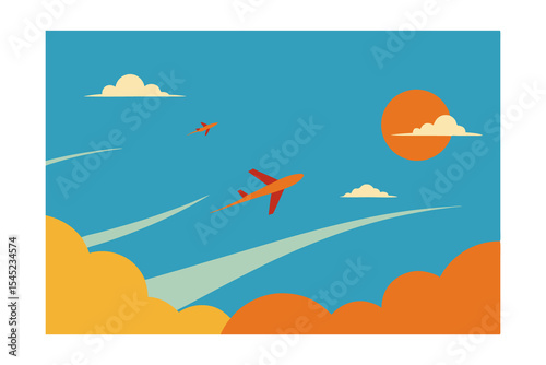 vector illustration of a tropical beach