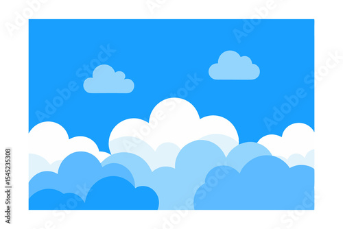 blue sky with clouds vector