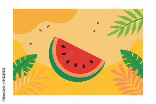 vector illustration of a watermelon