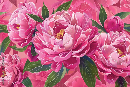 Wildflower peony flower pattern in a watercolor style isolated. Aquarelle wild flower for background, texture, wrapper pattern, frame or border.