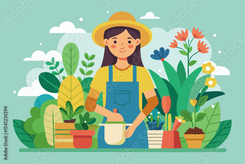 eco lifestyle, and agriculture concepts. Ideal for educational, promotional, or seasonal content related to home gardening and plant care.