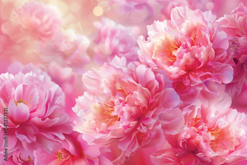 Wildflower peony flower pattern in a watercolor style isolated. Aquarelle wild flower for background, texture, wrapper pattern, frame or border.