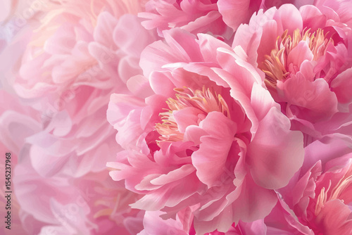 Wildflower peony flower pattern in a watercolor style isolated. Aquarelle wild flower for background, texture, wrapper pattern, frame or border.