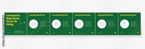 Instagram carousel template layout design for five tips sharing on social media. Linkedin carousel banner design vector template	