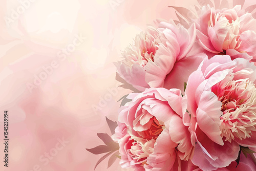 Wildflower peony flower pattern in a watercolor style isolated. Aquarelle wild flower for background, texture, wrapper pattern, frame or border.