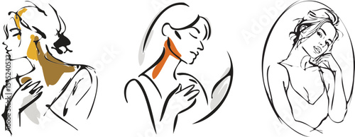 Minimalist Line Art Illustration of a Woman’s Silhouette