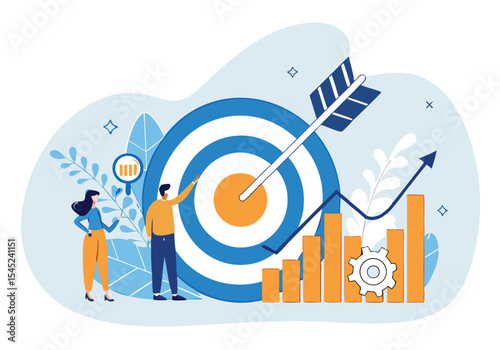  business finance investment goal, business marketing target, people team working research and analysis  