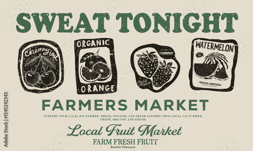 Sweat tonight. Fruit stall. Sweet watermelon t shirt artwork. Fresh watermelon fruit print. Eat more fruit. Watermelon fruit club print design. Tropical sweetness artwork.