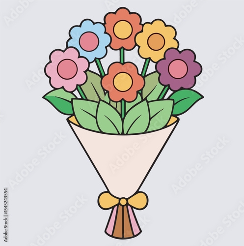 a bouquet icon silhouette vector art illustration, bouquet of flowers in vase