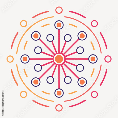 Abstract data flow diagram visual representation of information processing
