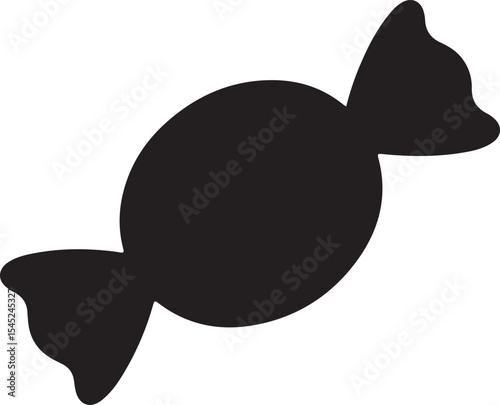 candy silhouette vector, candy icon, vector illustration on a white background