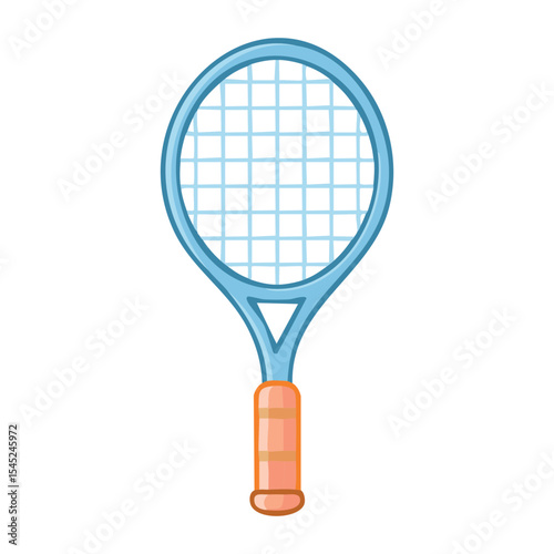 A blue tennis racket, ideal for sports enthusiasts