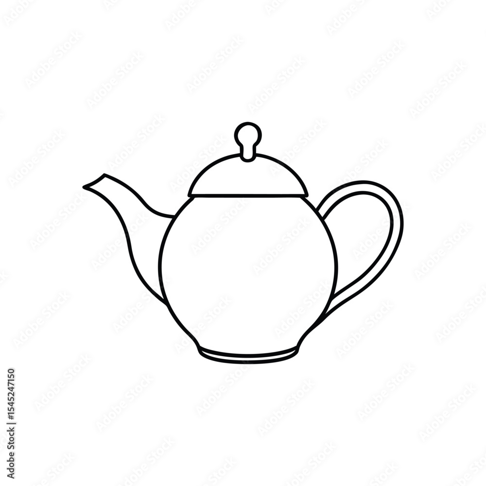 Fototapeta premium teapot line art