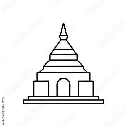 temple line art
