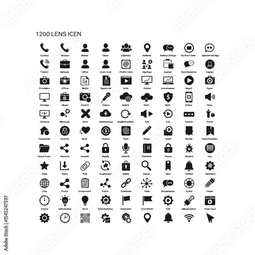1200 Lens Icon Set Free Downloadable Vector Icons for Web and Mobile Apps