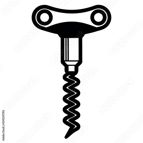 Single corkscrew icon flat design clean look