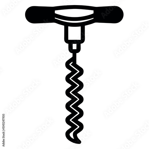 Flat and clean corkscrew icon single vector graphic